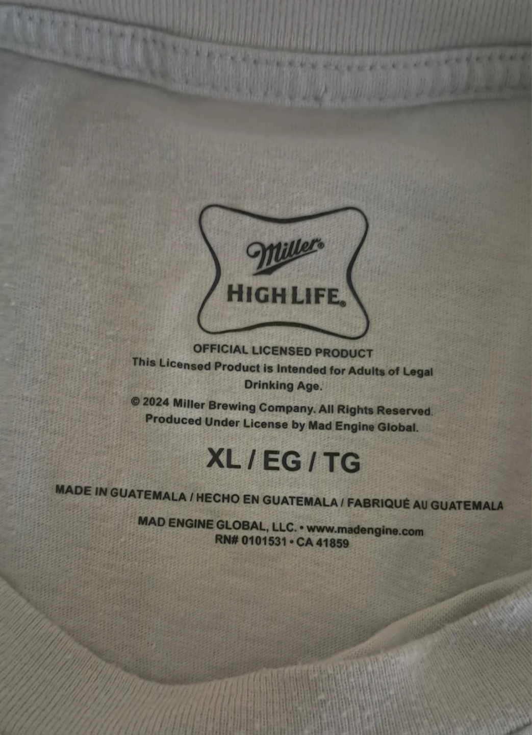 Miller High Life Tee -  XL - photo 2