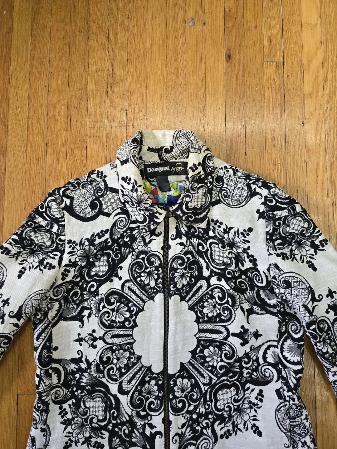 Desigual Black and White Zip-Up Jacket - photo 4
