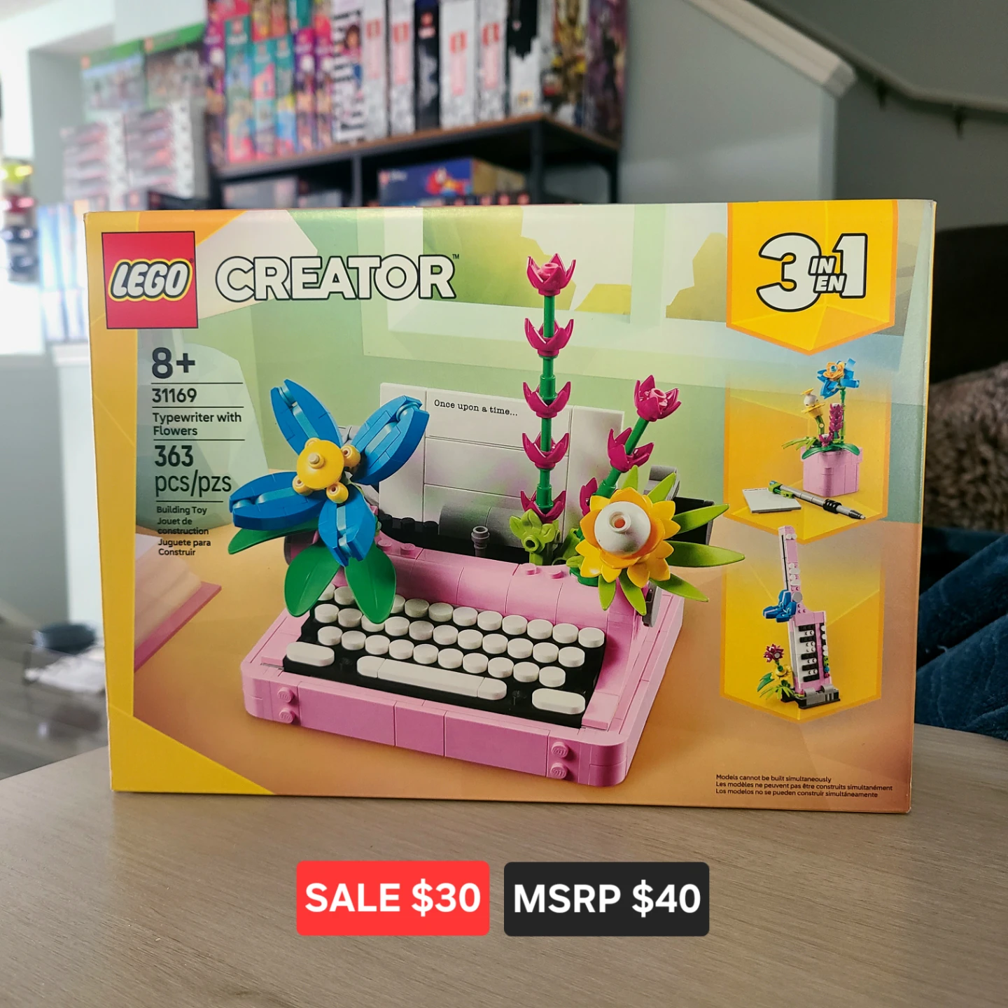 Lego Typewriter with Flower [SALE]