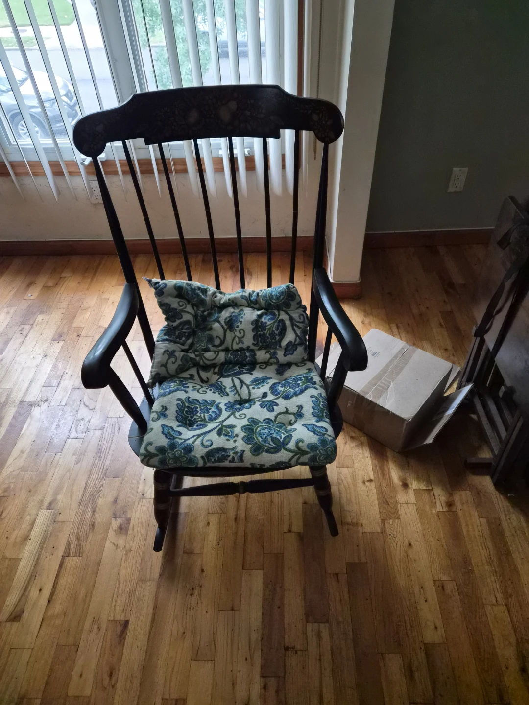 Black Wooden Rocking Chair