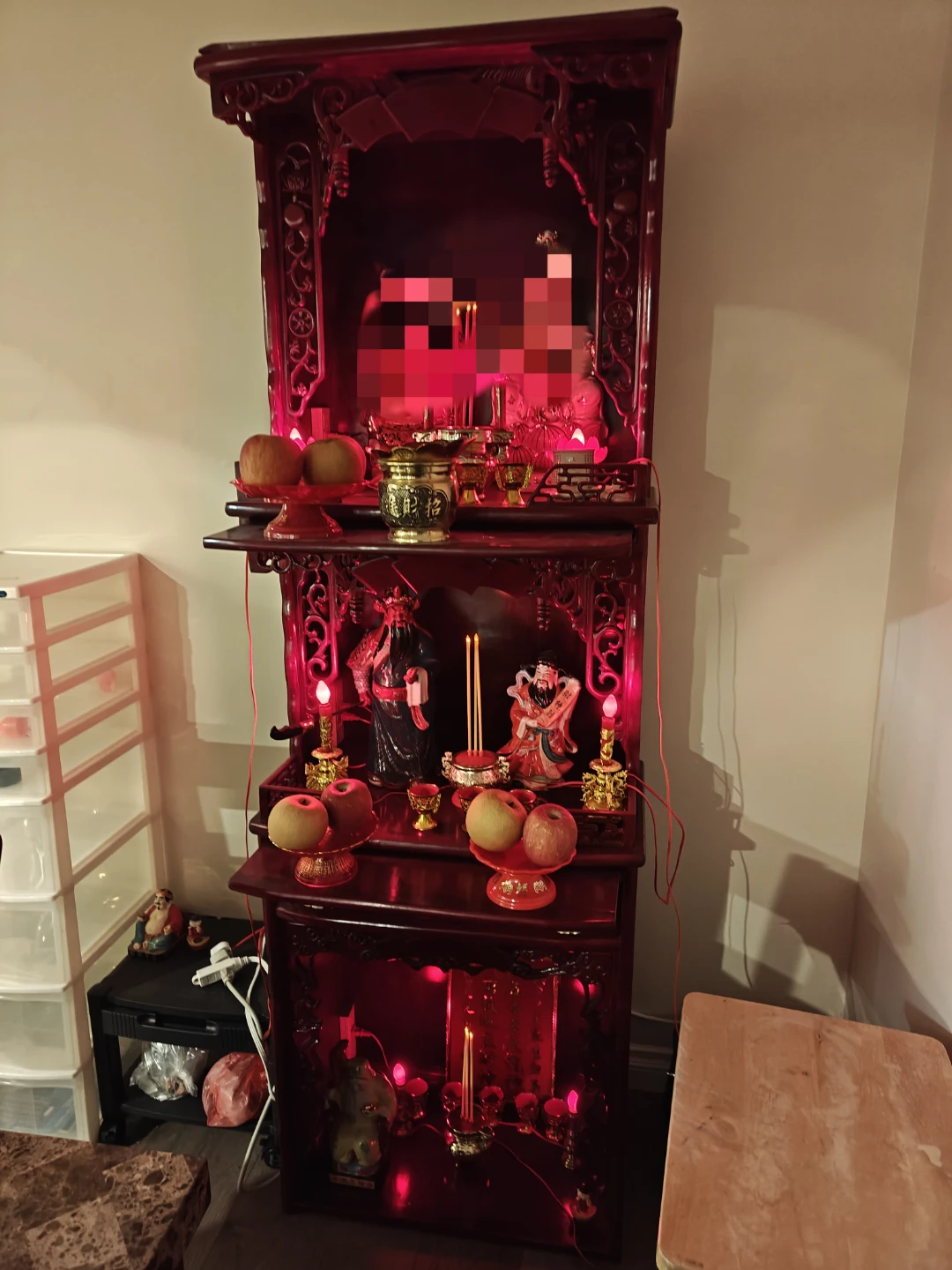 Traditional Chinese Wooden Ancestor Altar
