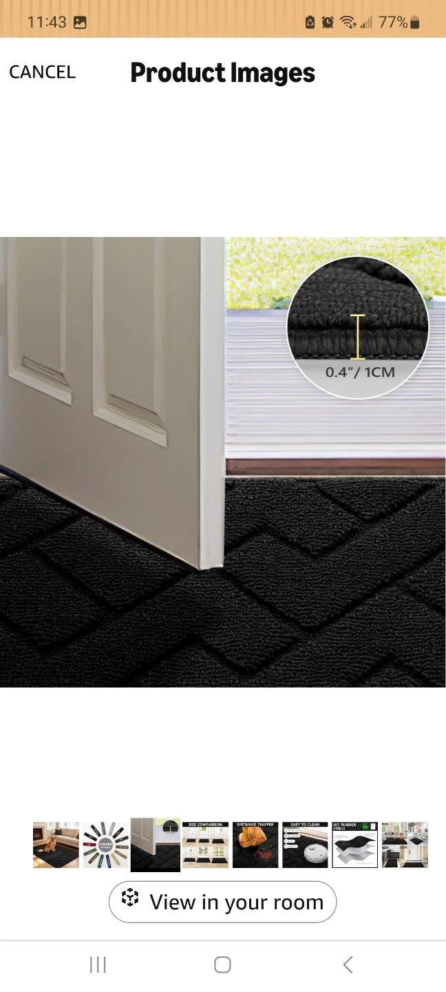 hicorfe Indoor Door Mat Black 47x71 - photo 5