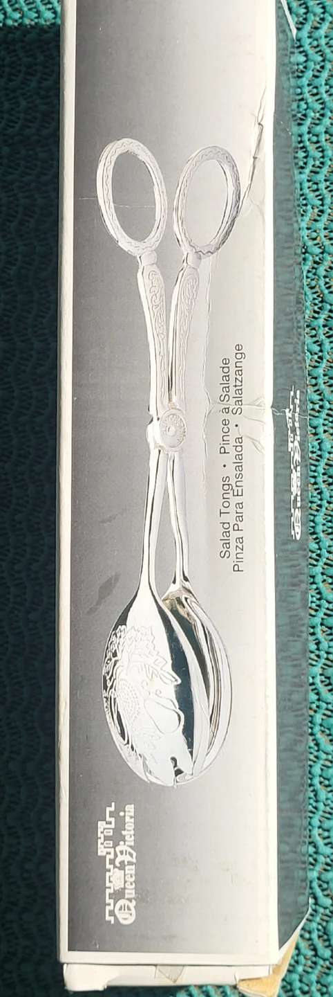 🏈 Queen Victoria Silver-Plated Salad Tongs - photo 2