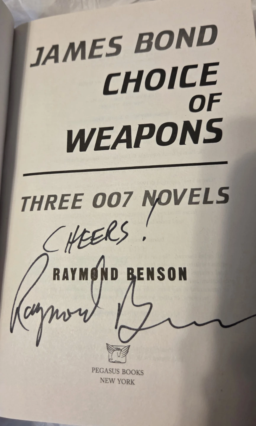 Signed Raymond Benson James Bond Anthology Books - photo 5