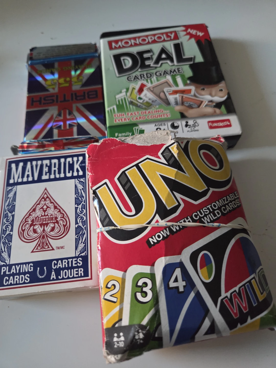 Set of 4 Card Games: Uno, Monopoly Deal, Maverick, 555 - photo 2