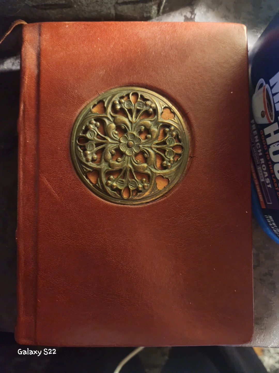 Vintage Style Leather Journal with Metal Emblem