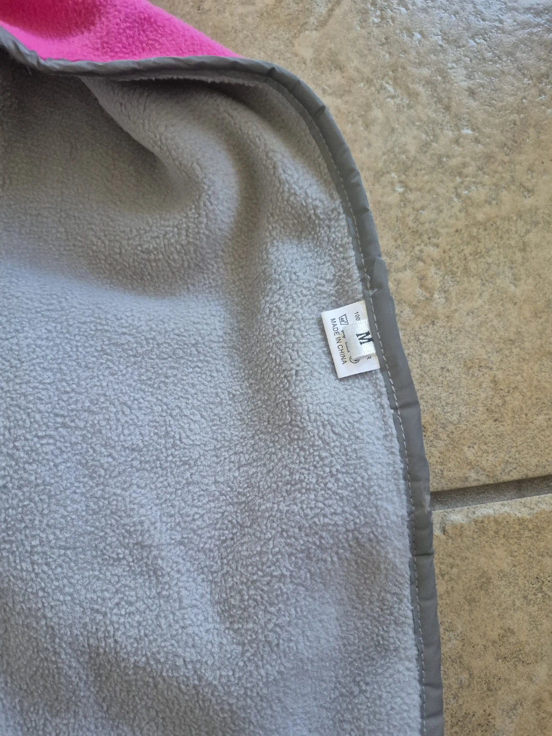 Pink fleece dog coat size M for Mini Daschund - photo 2