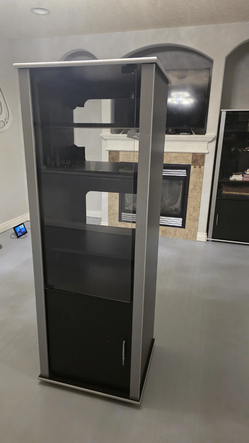 2 Tall display cabinet with glass door