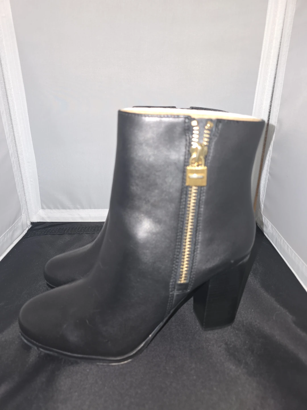 Michael Kors Black Leather Ankle Boots - photo 2