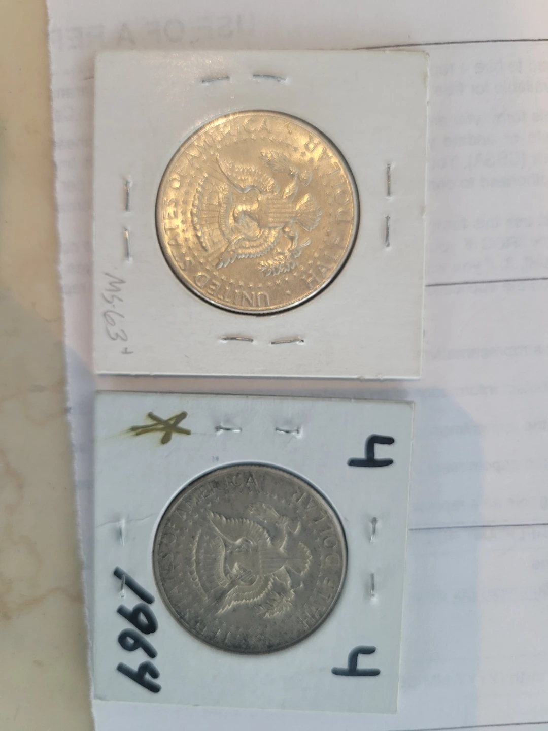 1964 Kennedy Half Dollar Coins (2)