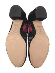Kate Spade Black Floral Embroidered Ankle Boots - photo 2