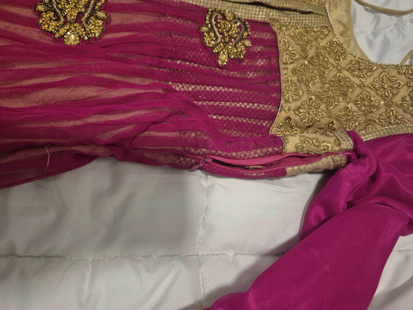 Pink and Gold Traditional Indian Anarkali