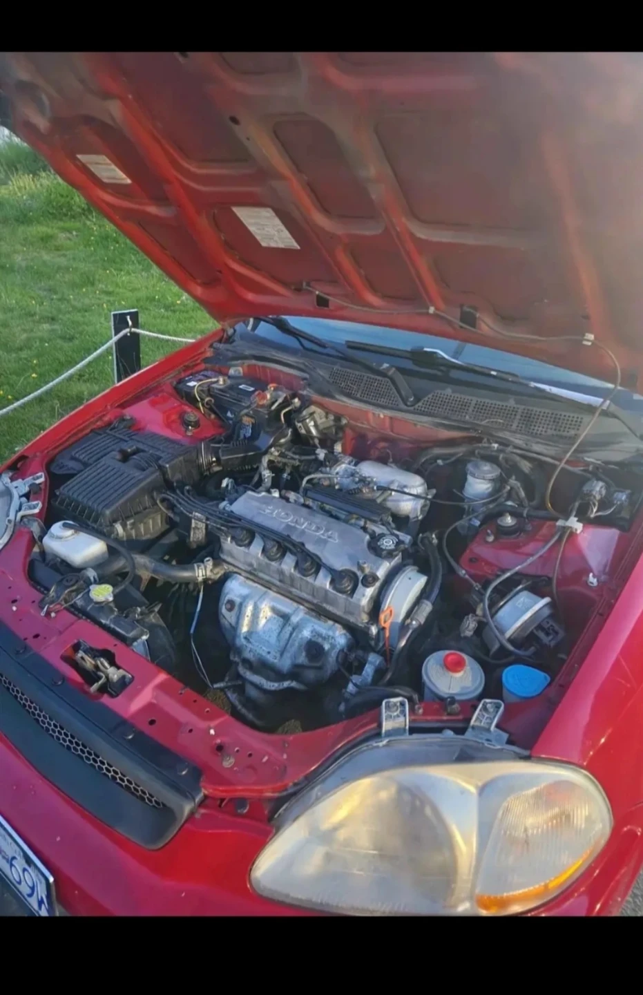 1998 si civic honda large dent does not run, clean title - photo 4