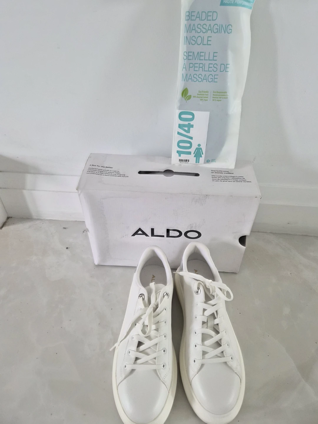 ALDO White Sneakers Size 10