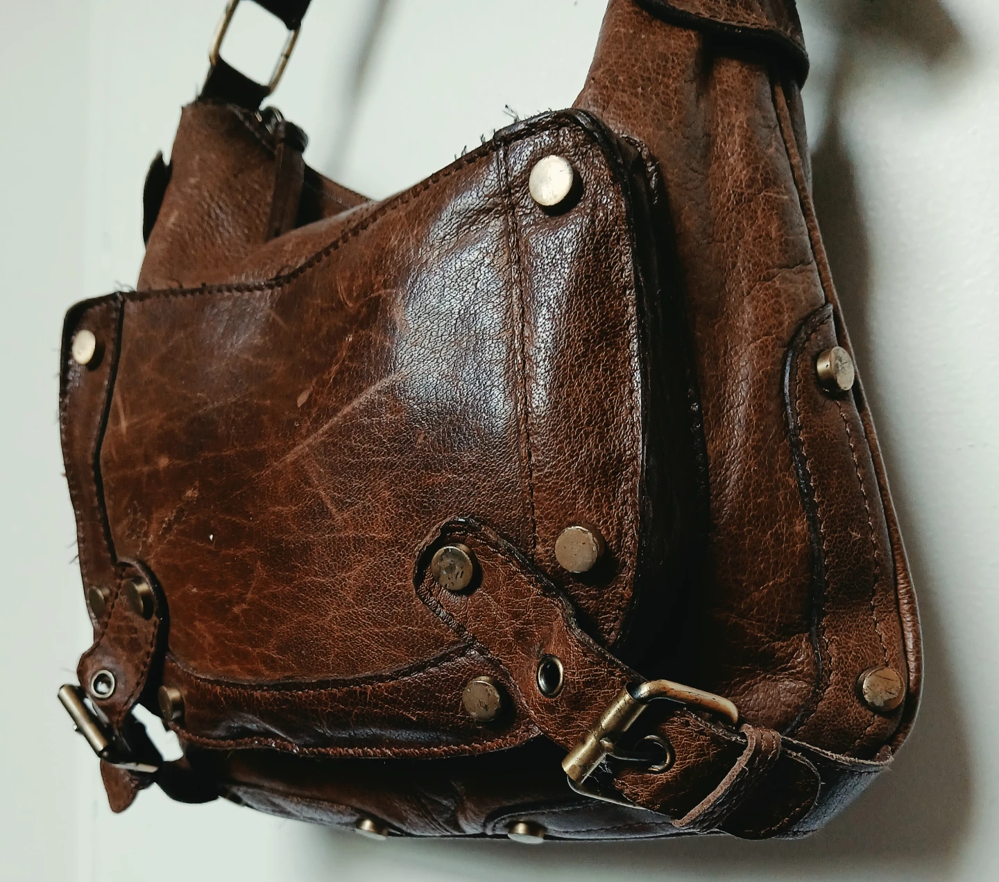 Brown Real Leather Shoulder Bag - photo 4