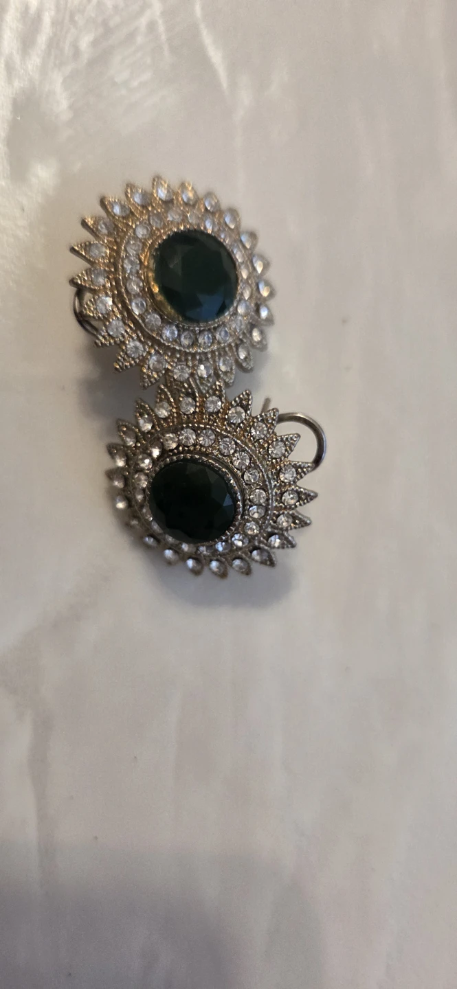 Vintage style sunburst clip-on earrings