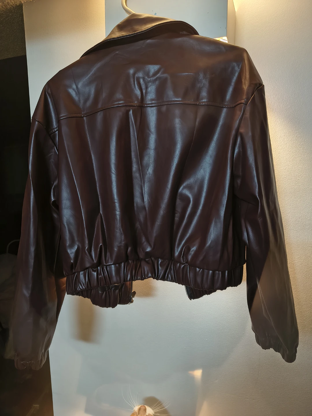 *Medium Burgundy Motorcycle Jacket - NEW - $50 OBO* - photo 5