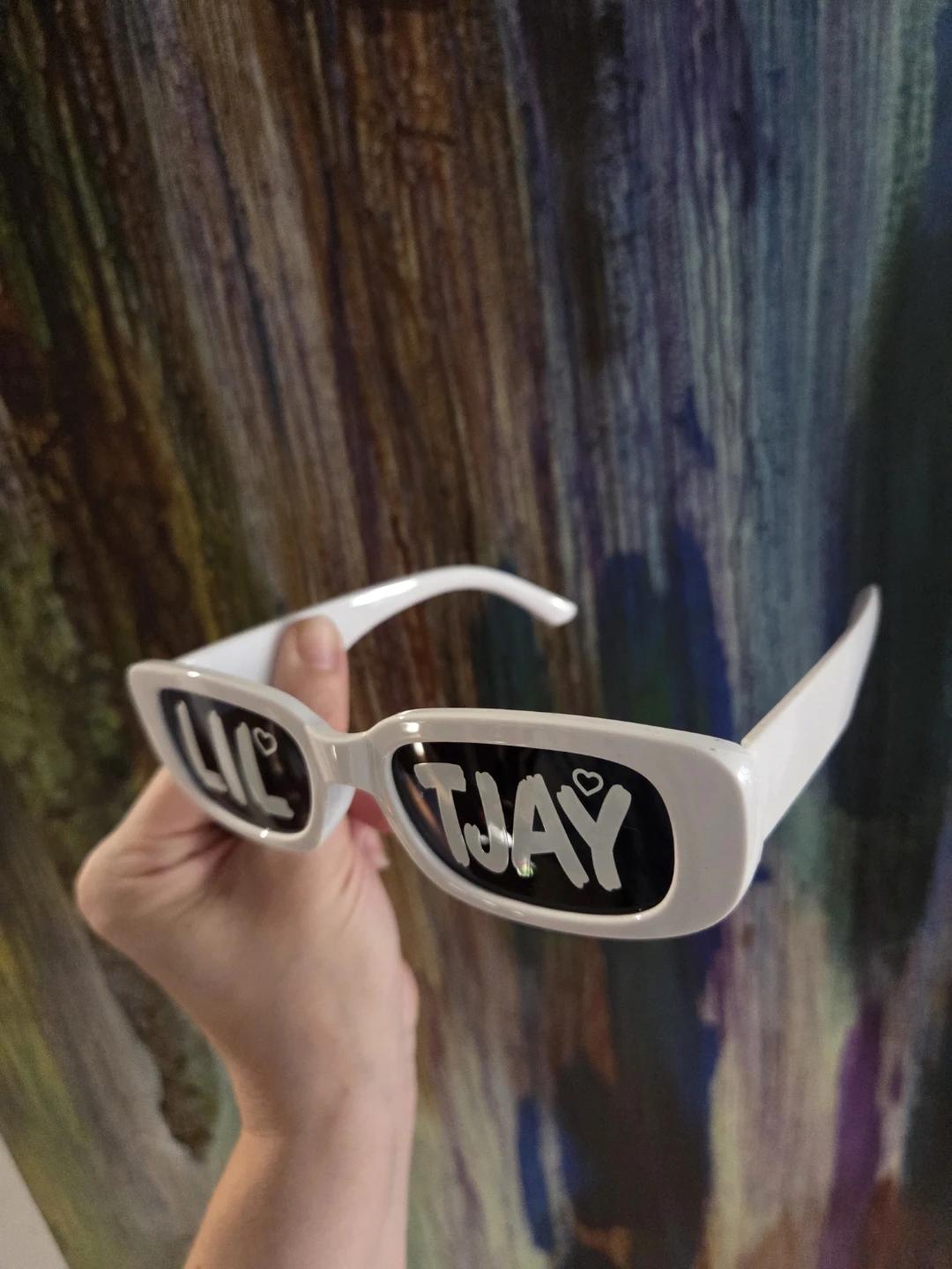 Lil Tjay White Sunglasses - photo 2