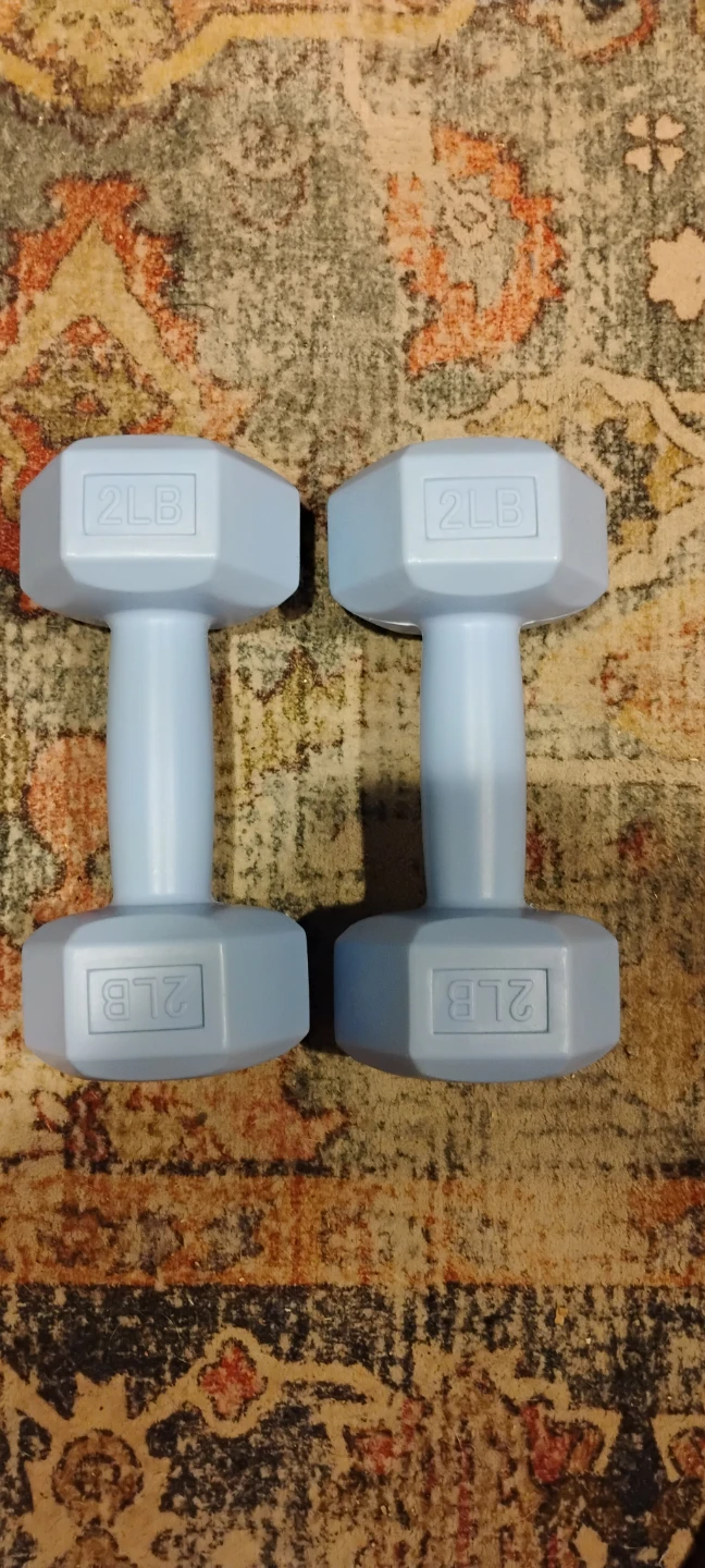 Set of Two 2lb Vinyl Dumbbells