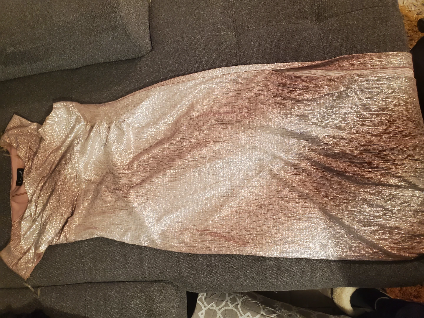 Commence Metallic Rose Gold Dress