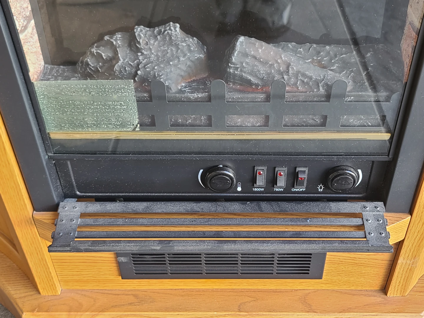 Oak-Style Electric Fireplace Mantel- Traditional Wood Finish - photo 3