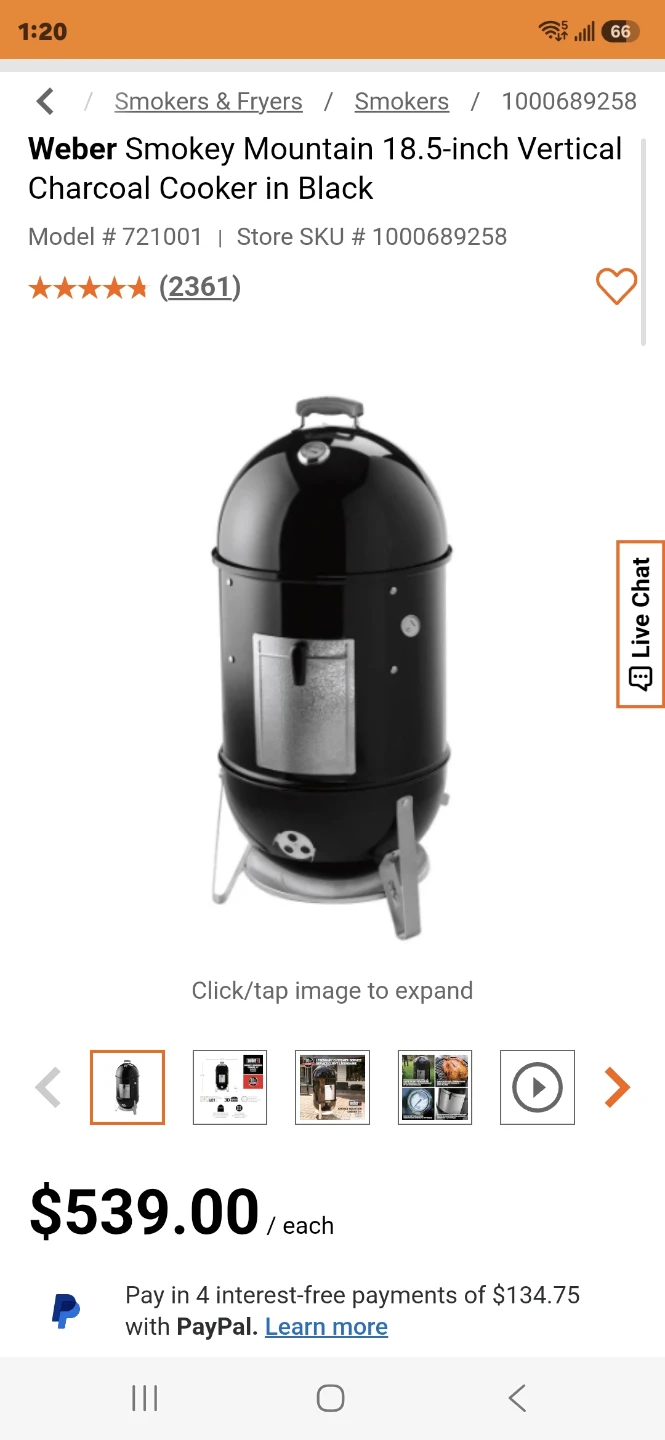Weber Smokey Mountain 18.5" Vertical Charcoal Smoker - photo 5