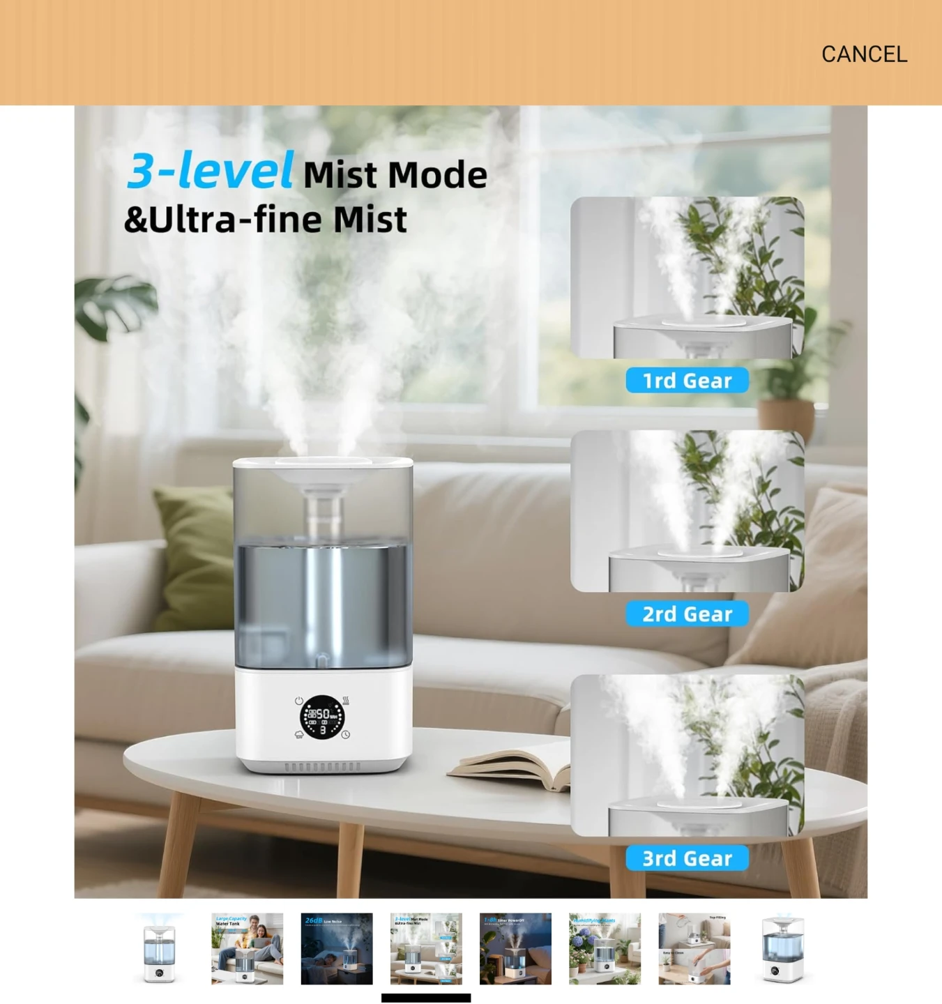 6L Humidifier with 3-level Mist Mode - photo 4