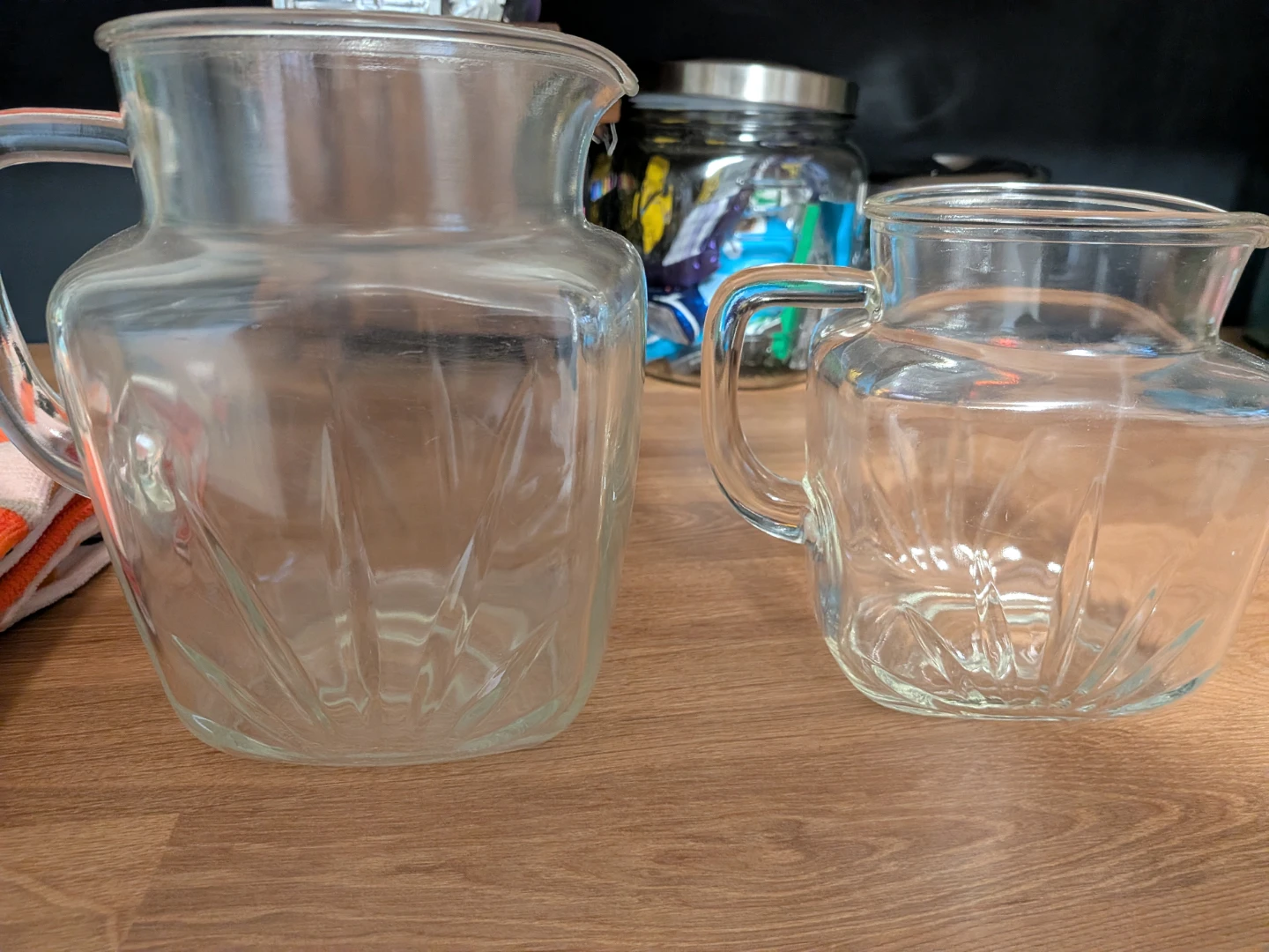Set of Two vintage Glass Pitchers - photo 2