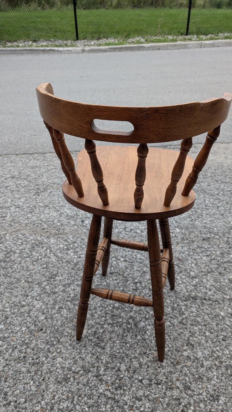 Wooden Swivel Bar Stool - photo 4