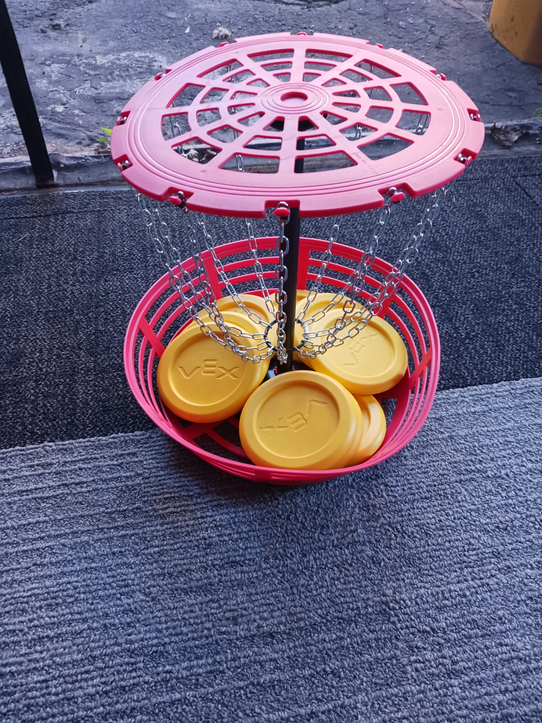 VEX Disc Golf Basket with Discs
