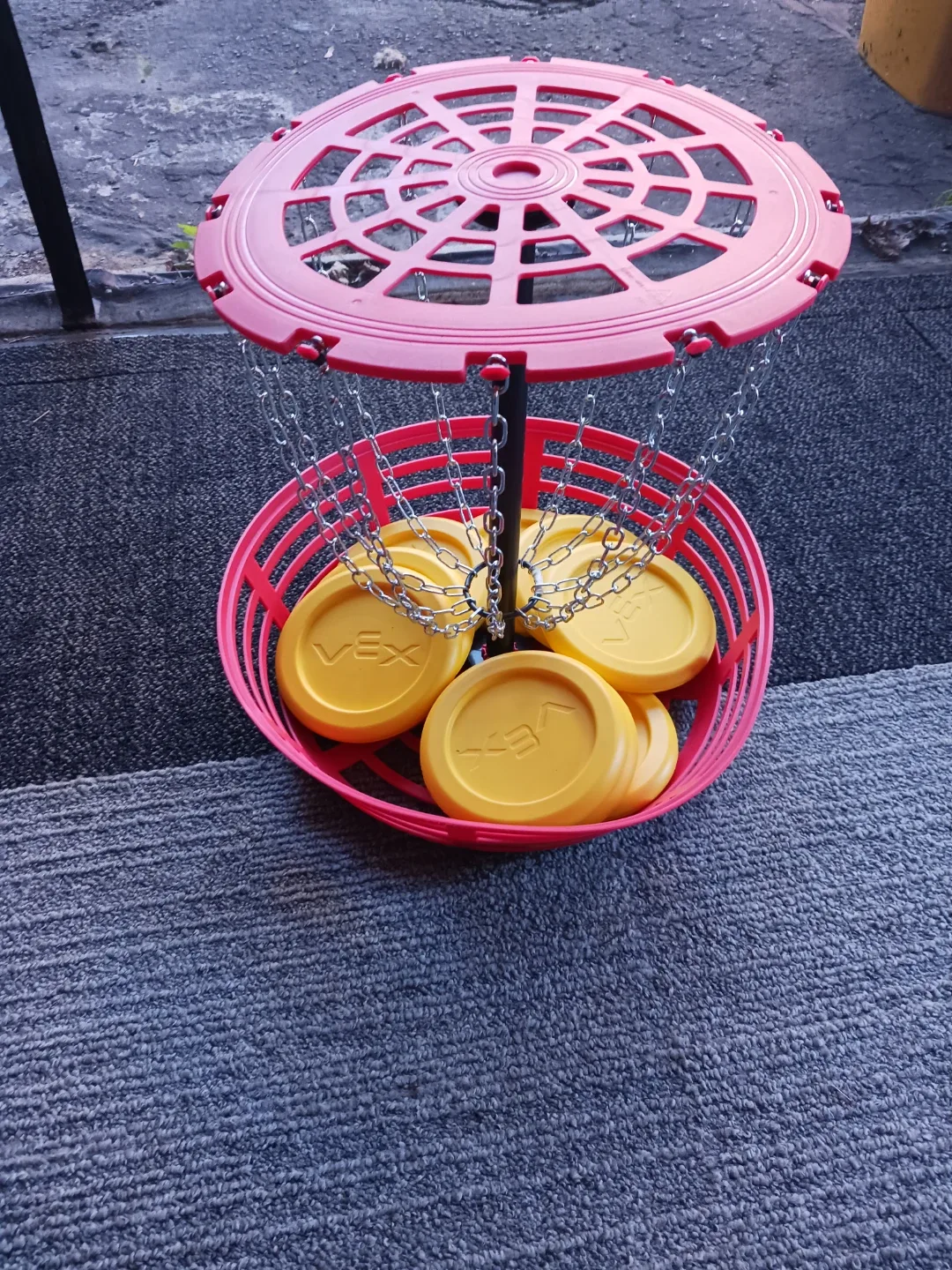 VEX Disc Golf Basket with Discs