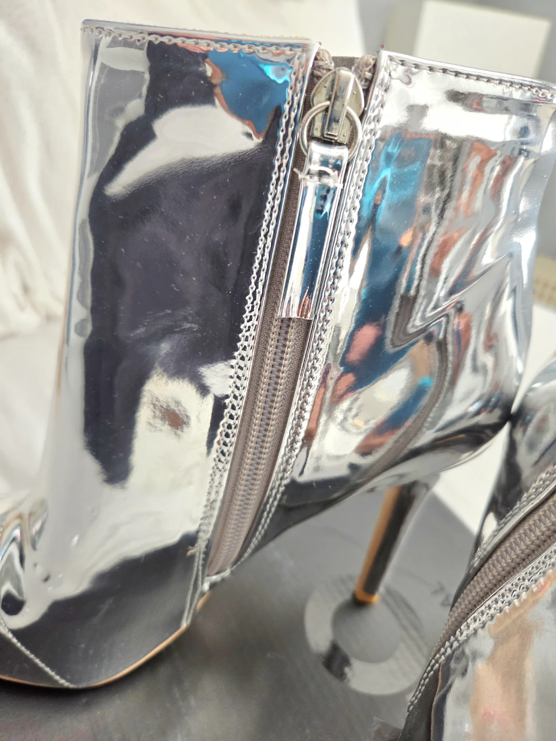 Silver Metallic Ankle Boots - photo 3