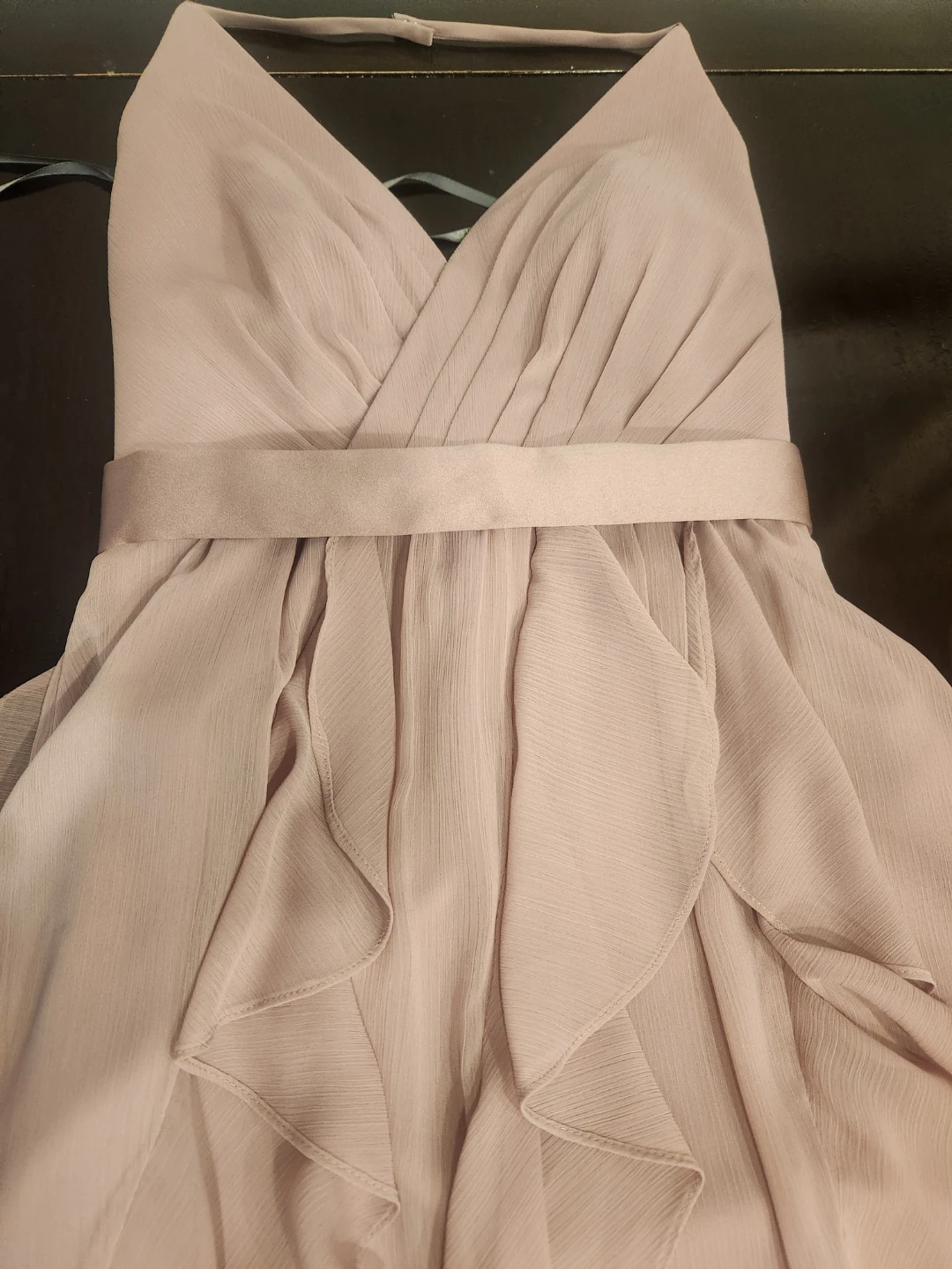 Blush Pink Chiffon Ruffle Maxi Dress - photo 2