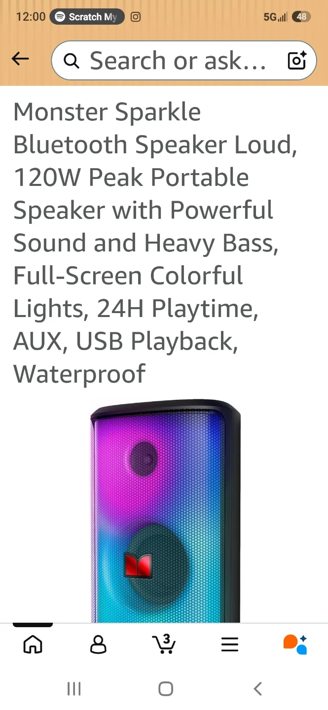 Monster Bluetooth Speaker with LED Lights - photo 2