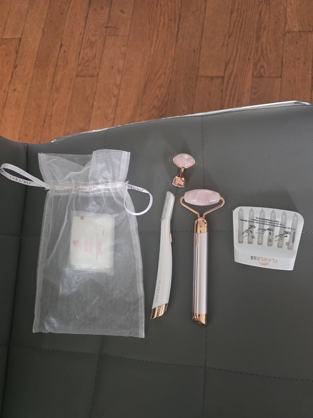 Flawless Facial Hair Remover & Rose Quartz Roller Set