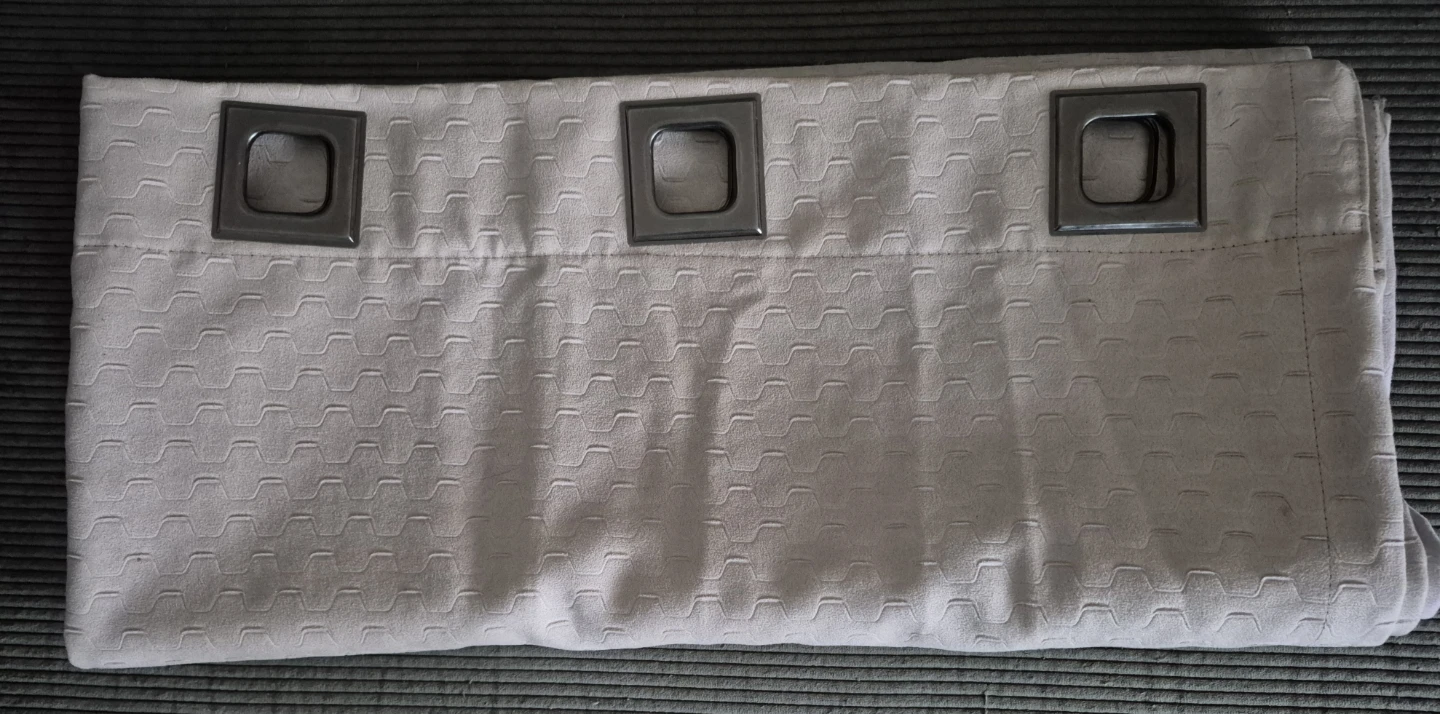 Beige/Tan Textured (suede feel) Square Grommet Curtains - photo 3