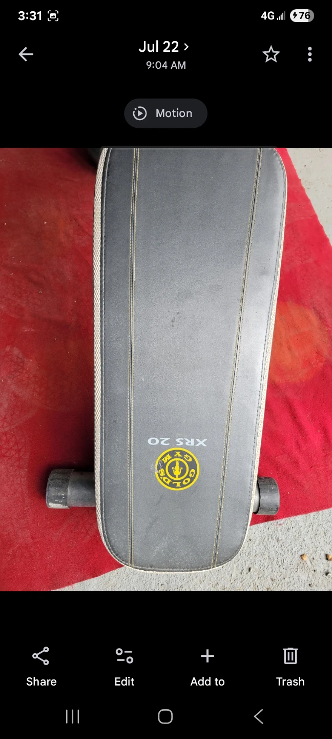GOLD'S GYM  6 POSITIONS ADJUSTABLE BENCH  WITH PREACHER PAD - photo 2