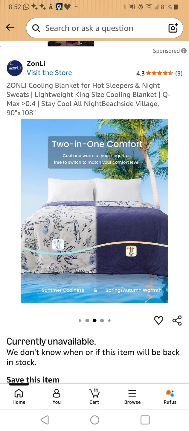 🧡BRAND NEW KING SIZE BEACH THEMED COOLING BLANKET - photo 5