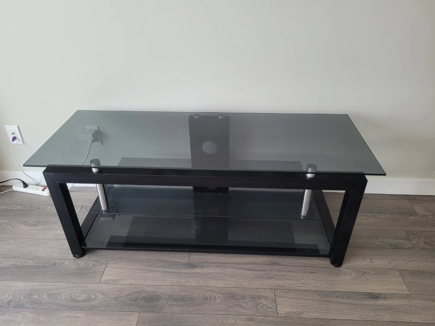 Black Glass TV Stand