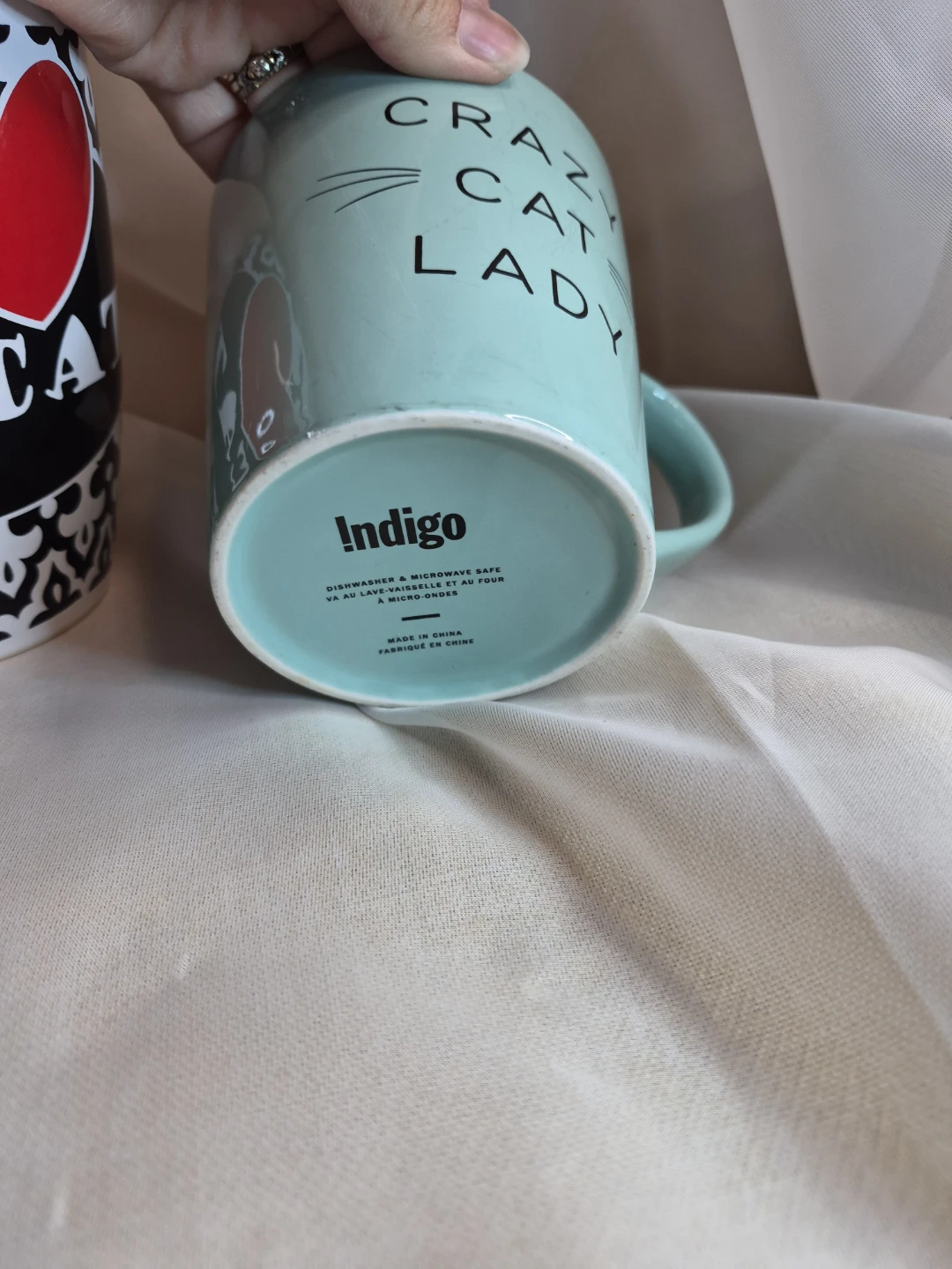 2 Large Ceramic Cat Mugs - photo 4