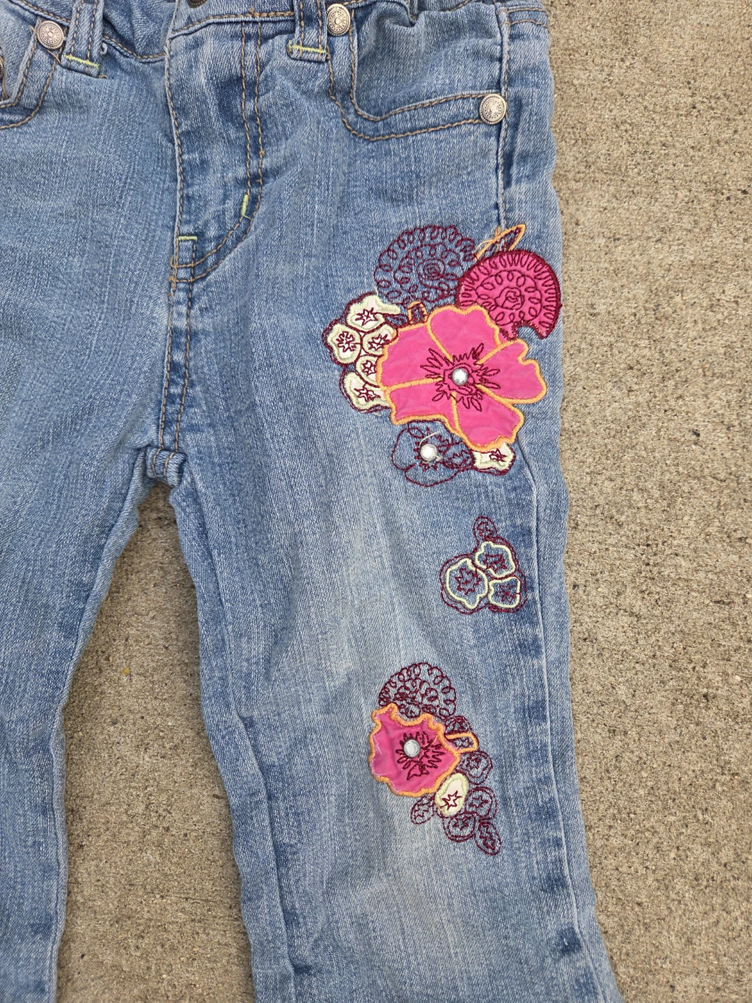 Cherokee Toddler Girls Floral Embroidered Jeans - photo 2