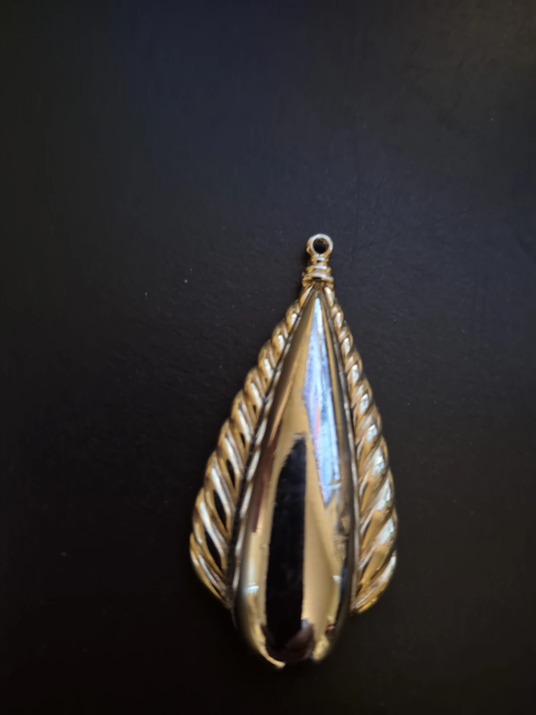 Gold-Tone Leaf Pendant