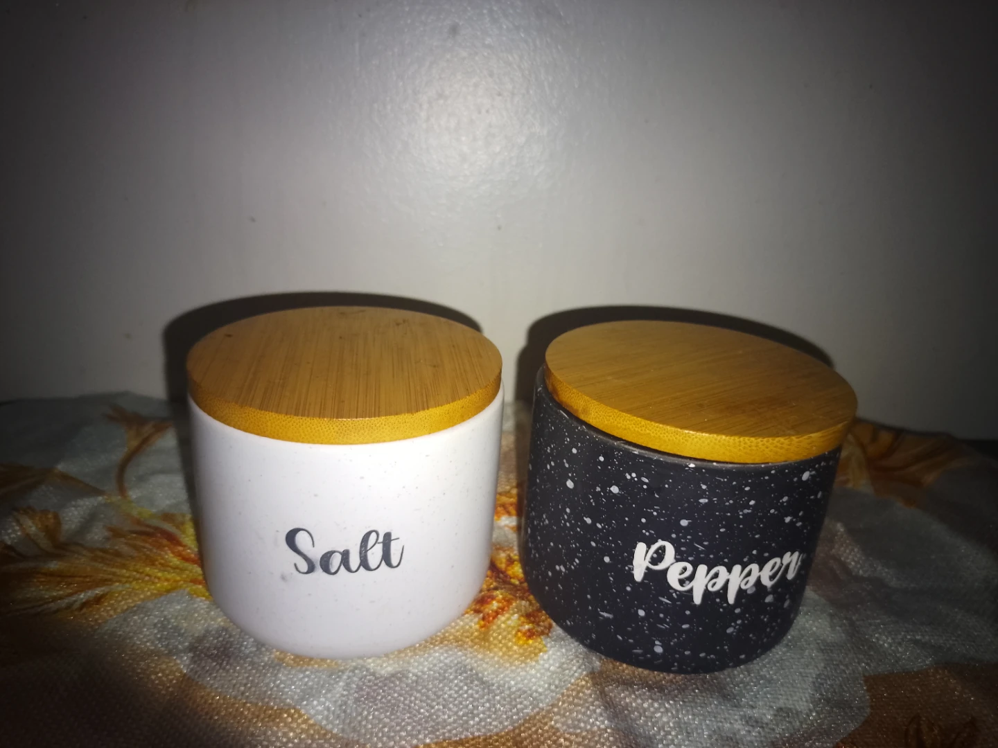 Salt and Pepper Cellar Set and small mat
