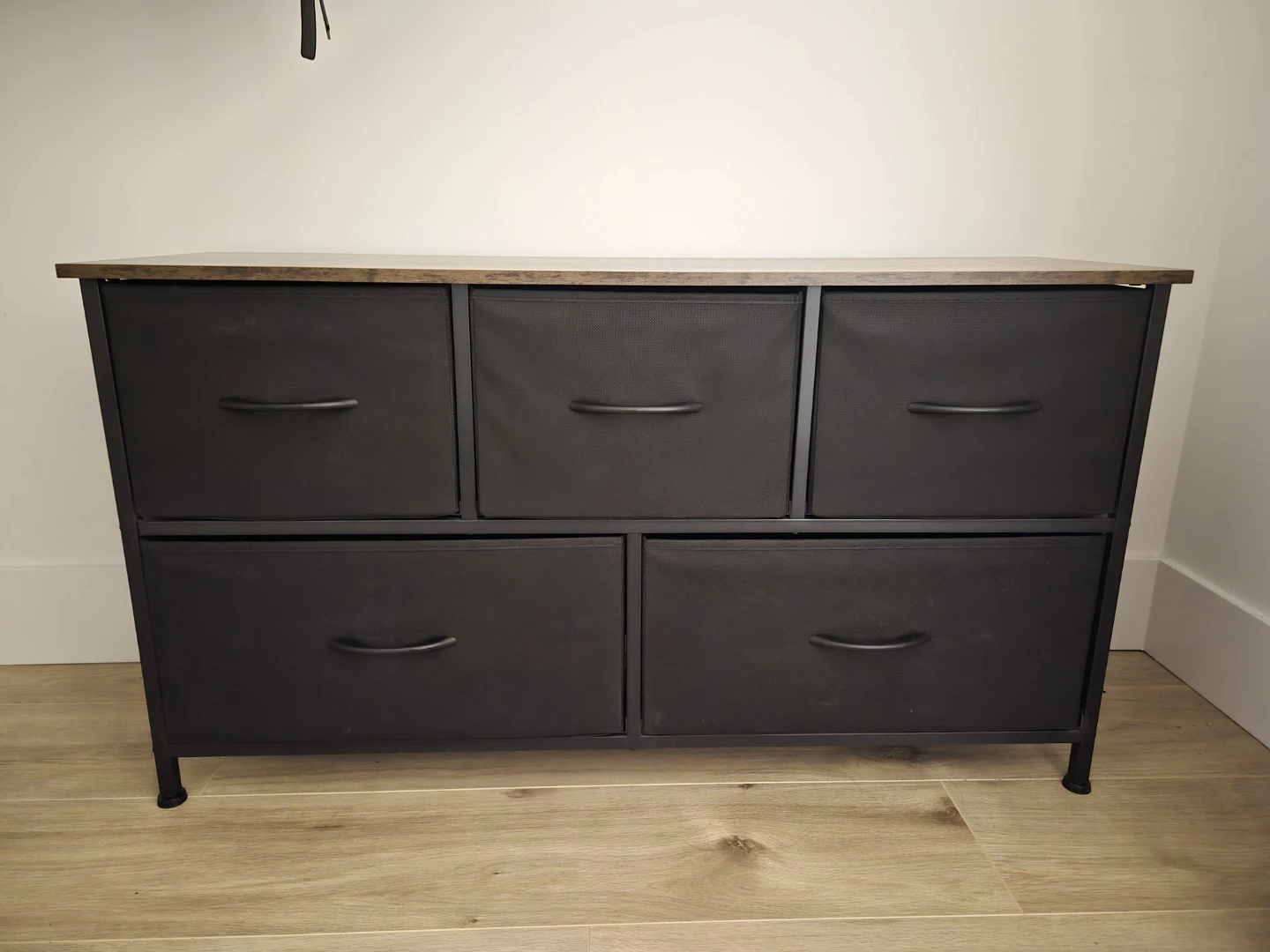 5-Drawer Storage Dresser - Black and Rustic Brown