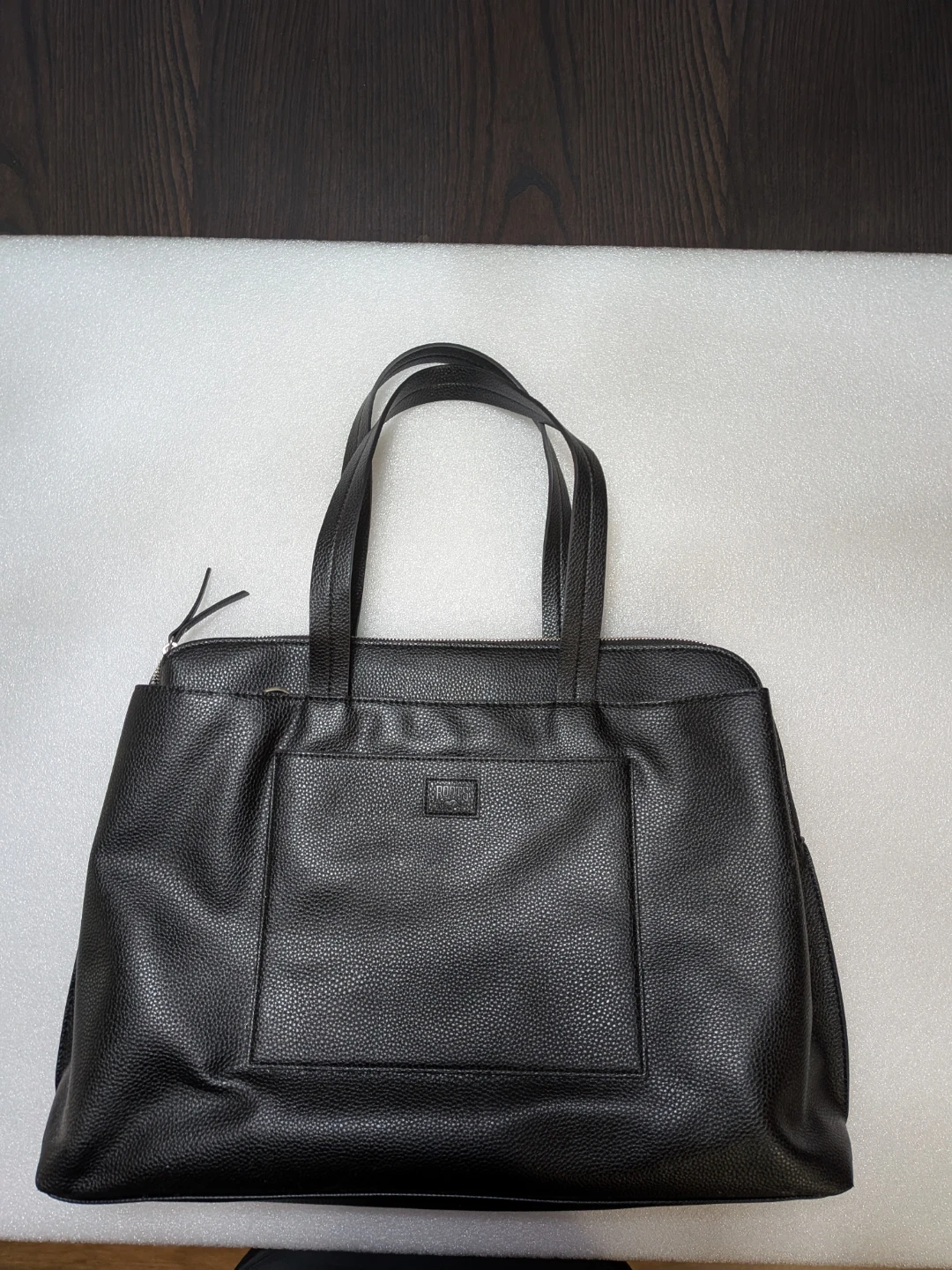 Black Roots Leather Tote Bag