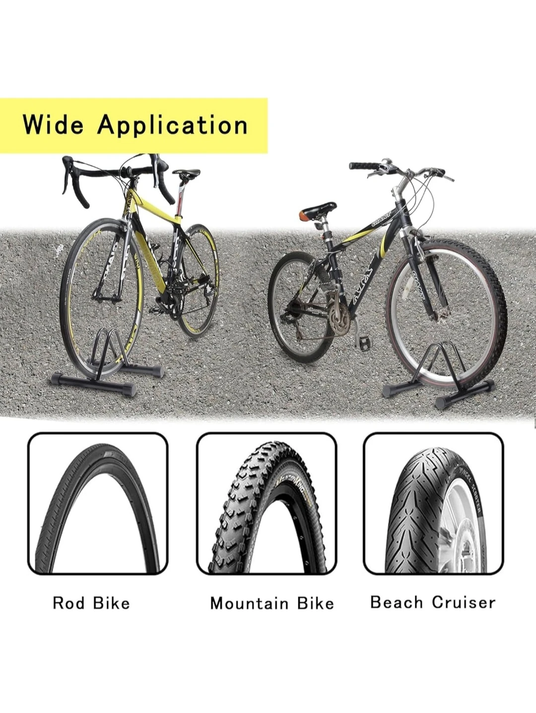 Black Steel Floor Bicycle Stand - photo 3