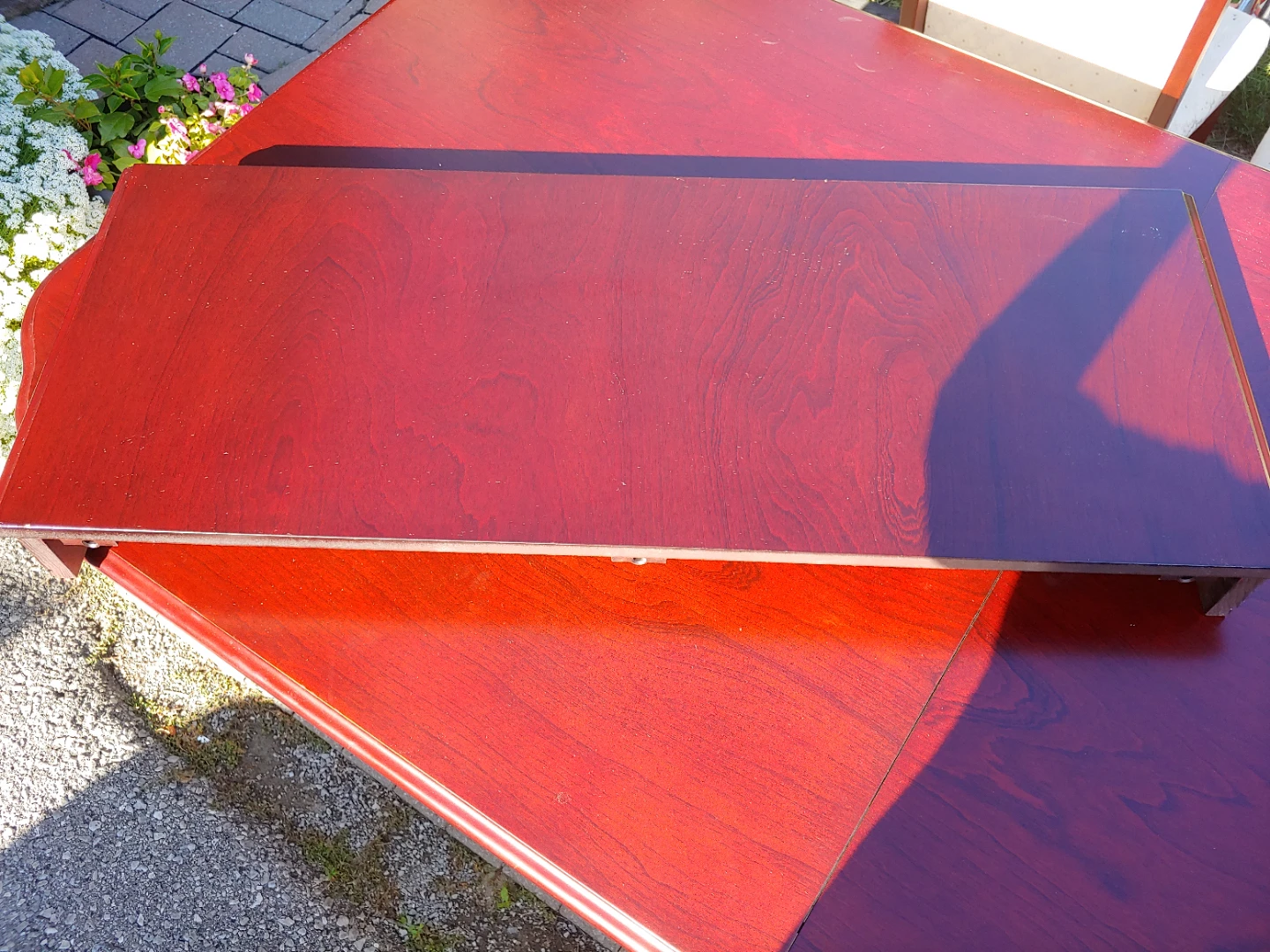 Dark wood dining table and 6 chairs - photo 5