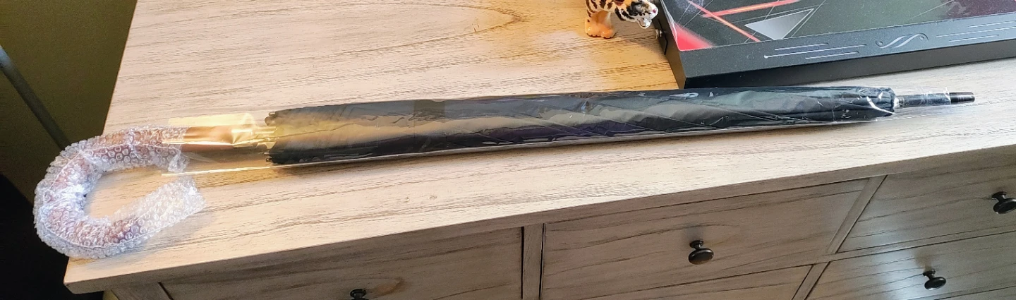 48" Auto Open Stick Umbrella with Wooden Handle - photo 3