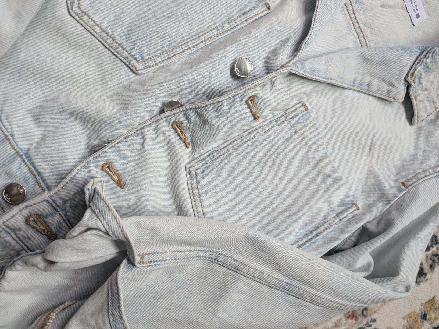 Zara Light Wash Denim Jumpsuit - photo 4