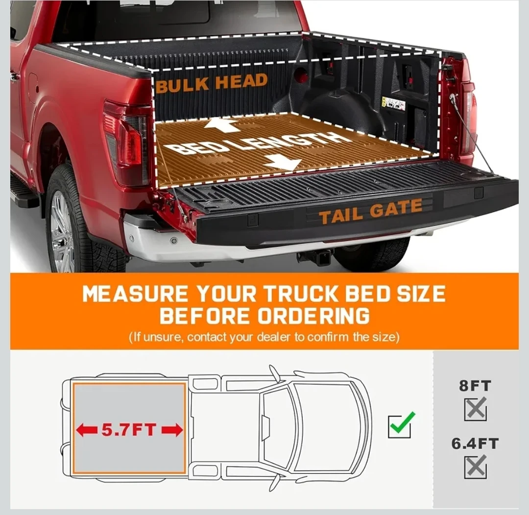 Soft Tri-Fold Tonneau Cover for Dodge Ram 1500 (no hardware) - photo 3